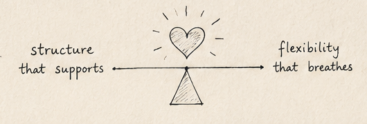 Balance between structure and flexibility.